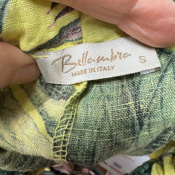 BELLA AMBRA.  .  Yellow Green Sleeveless Halter Sundress - Picture 5 of 6